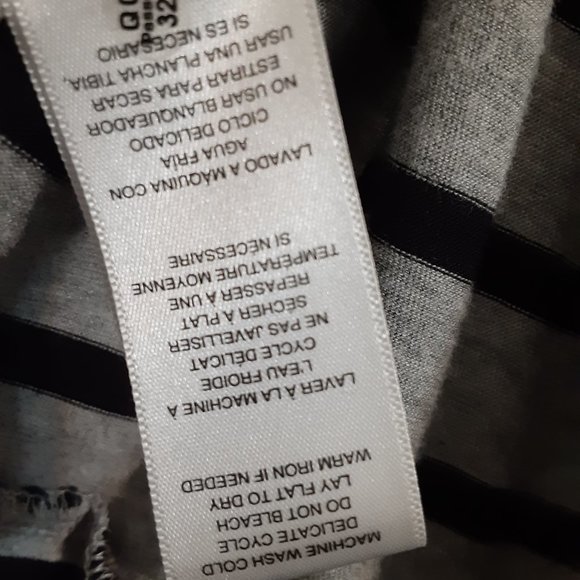 MICHAEL KORS SIZE M BLACK & GREY STRIPE CARDIGAN 3/4 SLEEVE - Picture 8 of 12